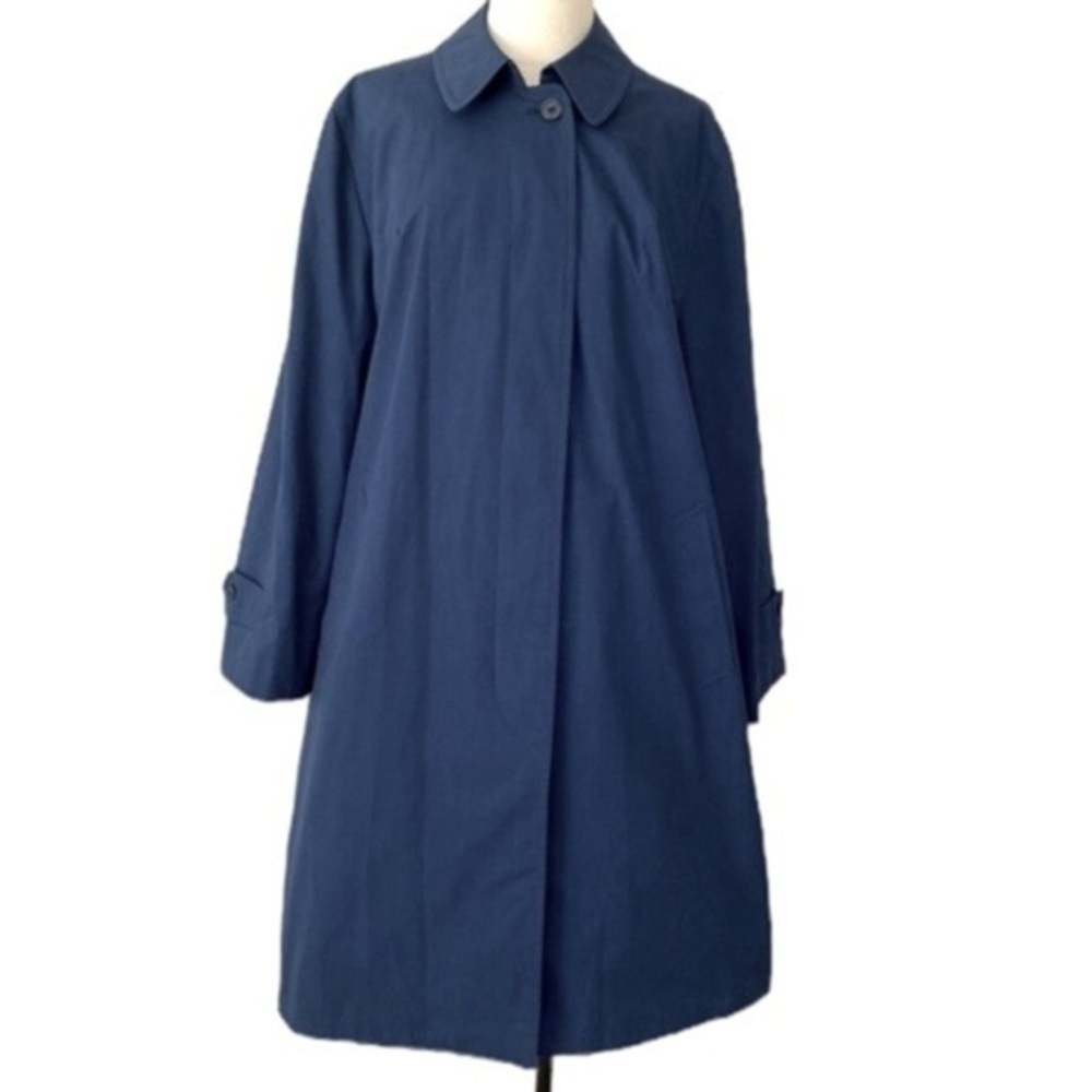 VTG LONDON FOG MAINCOATS LINED NAVY COAT SIZE 44S